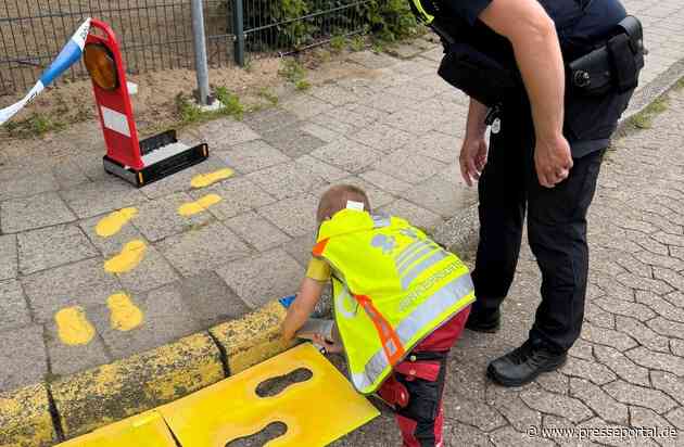 POL-HK: Bad Fallingbostel: Vorschulkinder bringen "Gelbe Füße" für einen sicheren Schulweg an