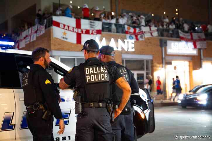 England fans ignore police pleas to leave Dallas pub after drinking 5,000 beers