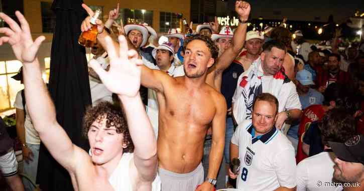 England fans push over plant pots and sink 5,000 beers ahead of Croatia clash