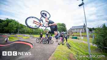 In pictures: New bike track proves a hit with riders at world event
