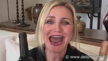 Cameron Diaz promotes her wine brand as she returns to social media for the first time after welcoming her third child aged 53