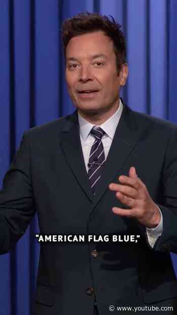 Right now, #Trump’s reflecting pool is changing colors more often than his hand. #FallonTonight