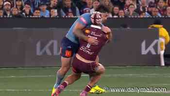 Queensland fans fume as Kotoni Staggs avoids sending off for apparent head shot on Kalyn Ponga in moment that cost New South Wales the match and possibly the series