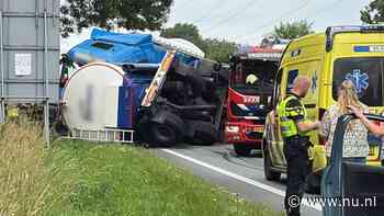 Gewonden na 'ernstig ongeval' met drie vrachtwagens op N36 bij Almelo