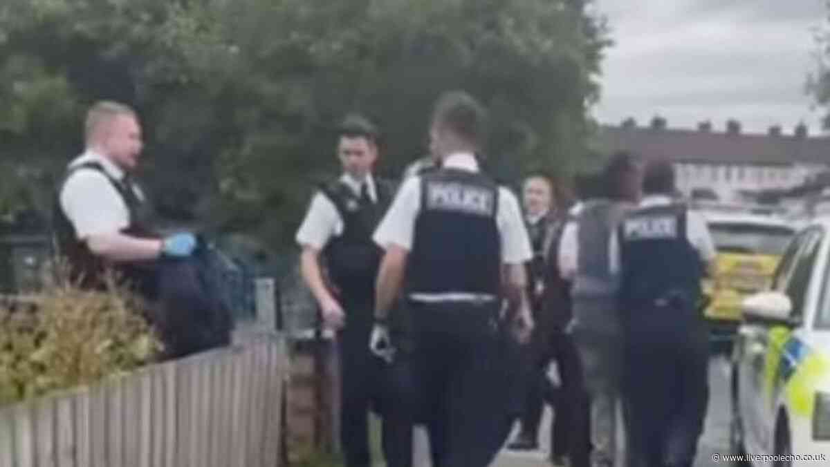 Arrest after man spotted with 'trousers down' near Huyton school