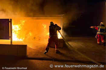 Müllbehälter-Brand greift auf Fassade über