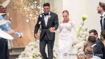 Perrie Edwards changes her name on Instagram to take on husband Alex Oxlade-Chamberlain's surname after their lavish Portugal wedding