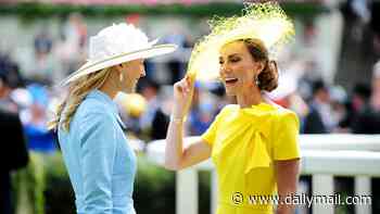 A beautiful friendship: Princess of Wales catches up with elegant Lady Gabriella Windsor at Royal Ascot - after supporting her in the wake of her husband Thomas Kingston's death