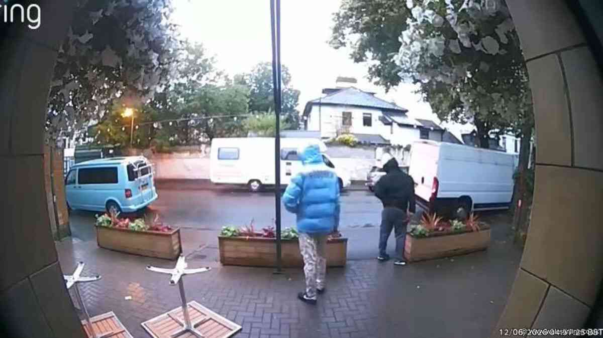 Hooded figures turn up with drill at Cardiff pub before brazen daylight theft