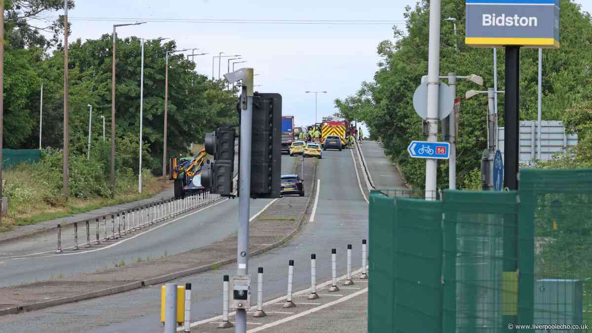 Woman suffers 'life-changing injuries' in van and motorbikes Moreton crash