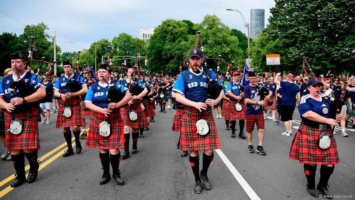 Boston beer party: Scotland fans drink bars dry