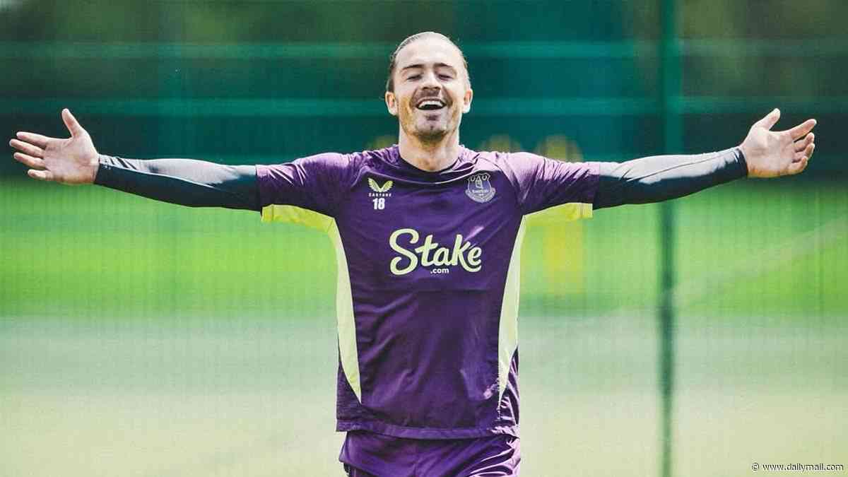 Jack Grealish returns to training at Everton after five months on the sidelines - as former England team-mates prepare for World Cup opener