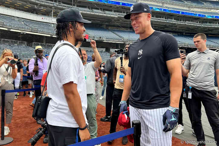Knicks champs Jalen Brunson, Josh Hart bring NBA title celebration to Yankee Stadium
