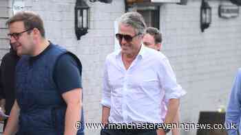 Hugh Grant makes surprise appearance at Ashton-in-Makerfield social club for Andy Burnham rally