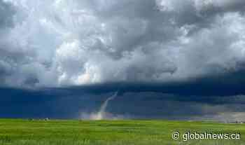 Funnel clouds, landspout tornadoes possible across much of central Alberta