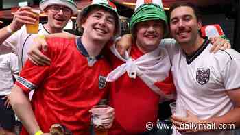 England prepares to roar on the Three Lions: Fans flock to pubs and bars as Tuchel's men take on Croatia in opening game of the World Cup