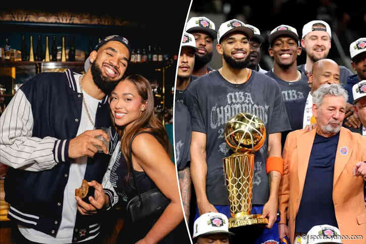How KAT’s fiancée Jordyn Woods reacted to James Dolan’s celibacy joke ahead of Knicks’ title run