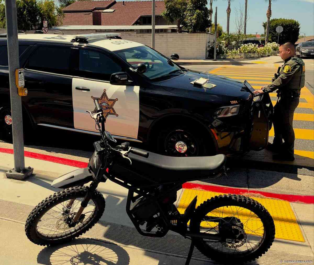 Deputies stop teen on illegal electric motorcycle in Santa Ana