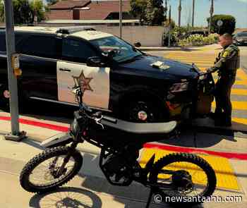 Deputies stop teen on illegal electric motorcycle in Santa Ana