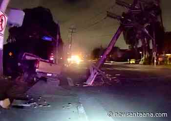 Ontario man arrested for DUI after crashing into a utility pole in Costa Mesa