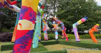 Artists bring joy to FIFA Fan Festival with wobbly inflatable dancers