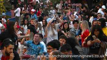 England fans react after Mr Brightside played during hydration break in World Cup opener against Croatia