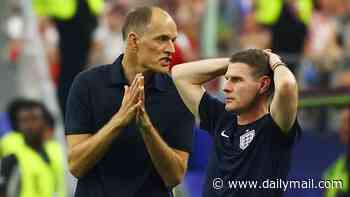 England assistant Anthony Barry gives furious half-time interview after 'fearful and nervous' display against Croatia - before Jude Bellingham instantly restores the Three Lions' lead in second half