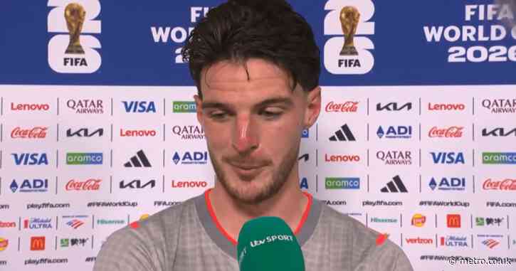 Declan Rice provides injury update after England star limps off during Croatia win