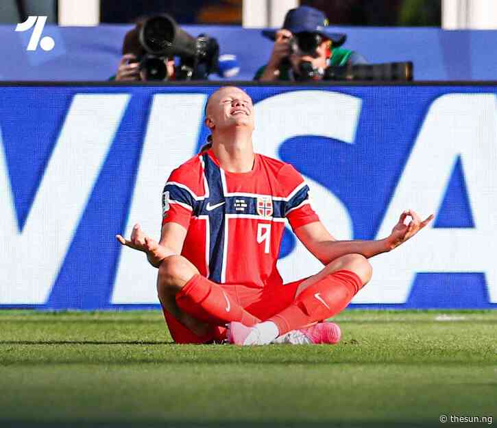 Haaland bags Norway’s first-ever brace in World Cup