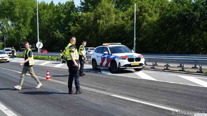 Ongeval met drie voertuigen op A7 tussen Groningen en Leek zorgt voor flinke verkeershinder
