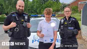 Boy receives award for helping friend on bridge