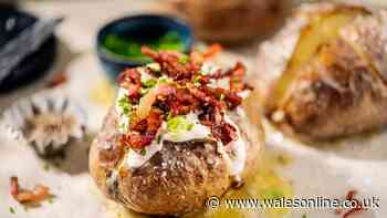 Baked potatoes will have crispy skin every time if you cover them with two ingredients