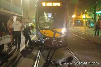 Accident entre un tram et une moto sur la ligne 1 à Nice cette nuit : le conducteur de la moto a été transporté conscient à l’hôpital