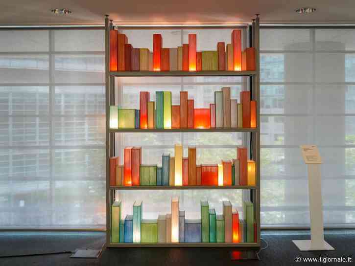 Biblioteca Tremaglia illuminata dalla luce dei libri
