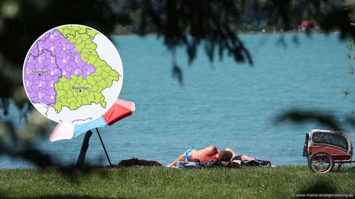 Hitzewelle schlägt in Bayern zu: In diesen Regionen warnt der DWD