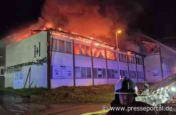 KFV Sigmaringen: 17.06.2026 Brand Industriegebäude in Neufra