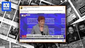 The 2 minutes and 46 seconds of Pauline Hanson's speech that she thinks matters