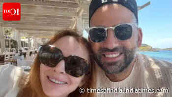 Lindsay Lohan celebrates her husband Bader Shammas' birthday.