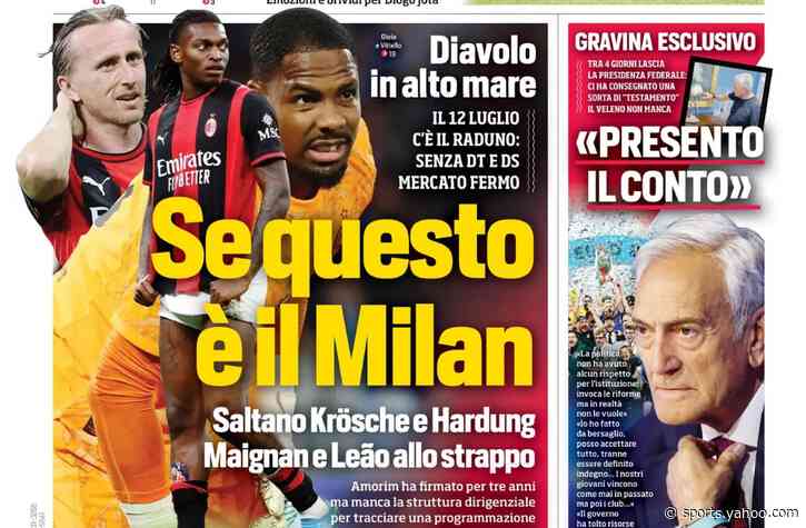 Today’s Papers – Another Milan mess, trio waiting for Juventus move