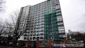 Man left fighting for his life after Salford tower block fall
