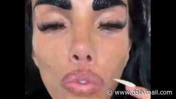 Katie Price reveals she's finally getting the bumps in her surgically enhanced lips fixed -  as she says she hates her new natural pout because it makes her Turkey teeth look 'massive'