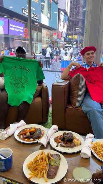 Le Rivage brought the taste of France to The Fox Box yesterday! 🇫🇷⚽️#TimesSquare #FIFAWorldCup