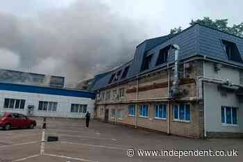 Clouds of black smoke rise over Moscow after Ukrainian drones hit an oil refinery