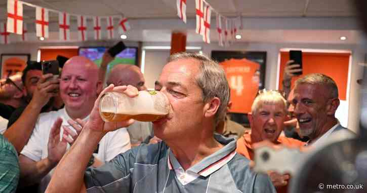 Nigel Farage roasted for using old photo to celebrate England World Cup win