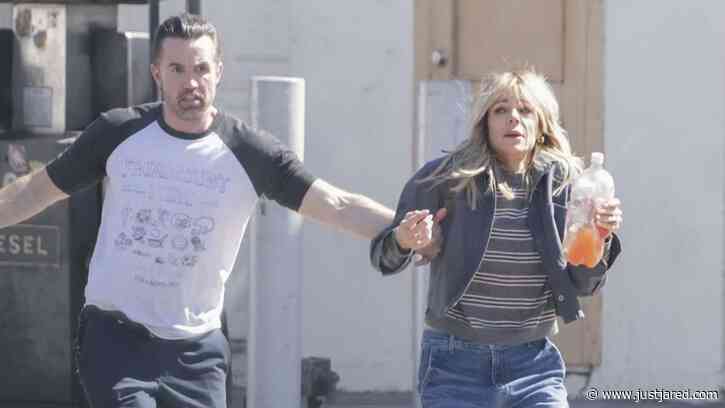 Rob Mac & Kaitlin Olson Run Through the Streets While Filming ‘It’s Always Sunny in Philadelphia’ Season 18