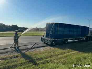 OKCFD uses water to cool truck carrying bees after it broke down on I-35