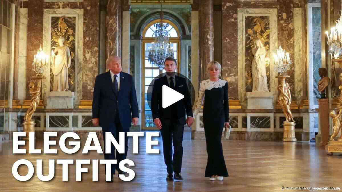 Trump in Versailles: Video zeigt Brigitte Macrons eleganten Auftritt