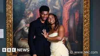 Childhood sweethearts engaged after 'the perfect proposal'