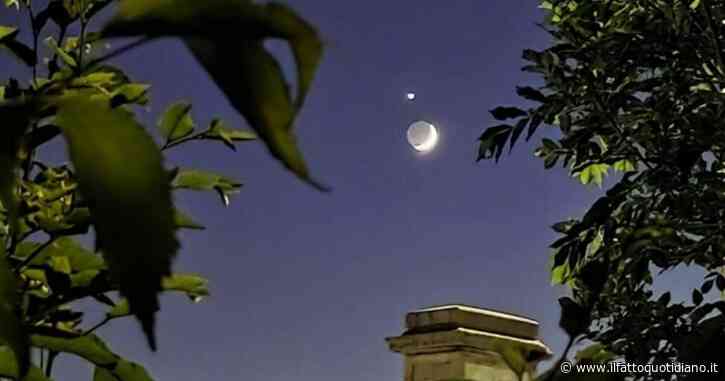 Il “bacio” tra Luna e Venere al tramonto: lo spettacolo immortalato nel cielo di Genova