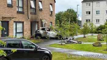 Car smashes into Glasgow house linked to crime family in alleged gang revenge attack